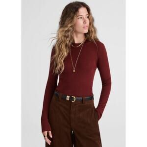 Madewell | NWT Merino Silk Crewneck Sweater Deep Rust | Sz XL